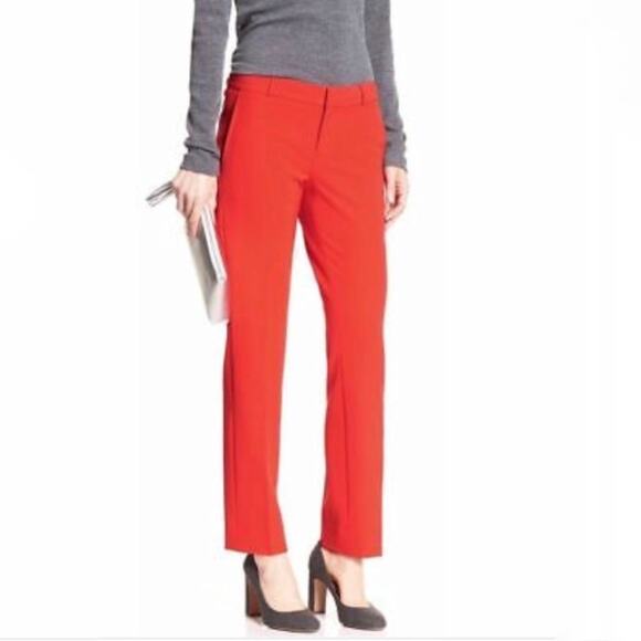 Banana Republic Red Reegan Pants Sz 6P - Picture 1 of 11